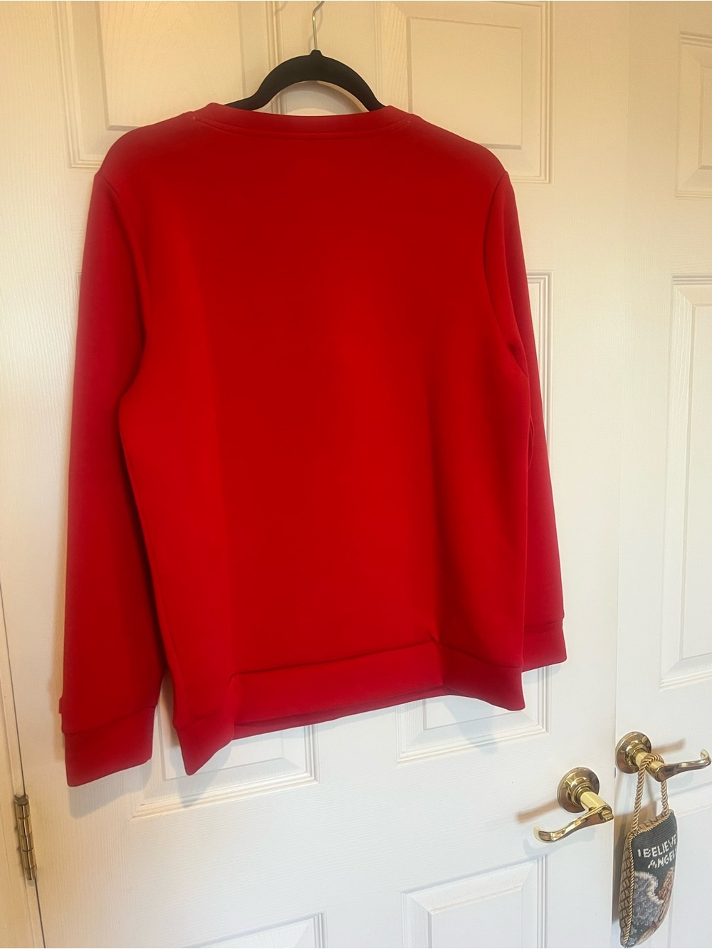 NWT Hunter brand Scarlet Red Sweatshirt with Hunter Branded Neckline Trim - Picture 4 of 8